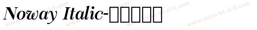 Noway Italic字体转换